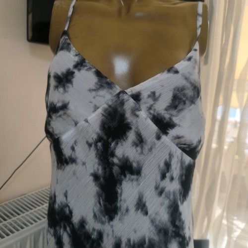 Primark Maxi Dress Tie-Dye size XL like new, black and white