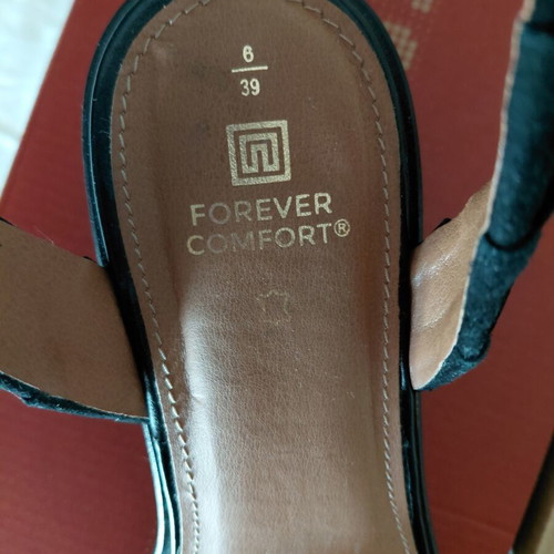 Next black leather sandals with nubuck, 5 cm heel, size 39