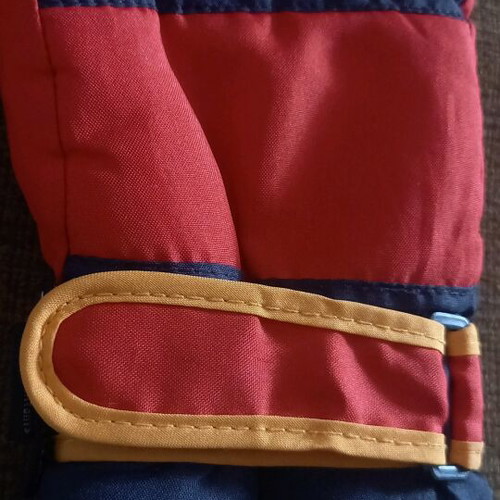 Ski gloves like new, red-blue, kids size xs
