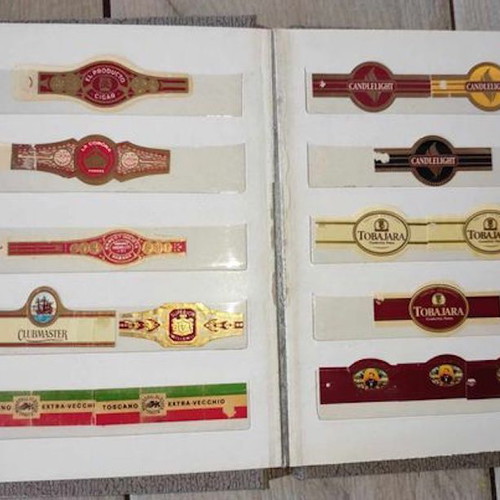Cigar label album like new, 69 labels