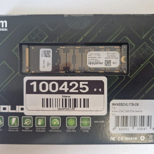 Mushkin Vortex-LX 1TB PCIe Gen4 x4 NVMe 1.4 M.2 SSD like new