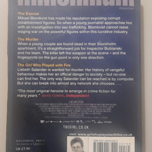 The Girl Who Played With Fire book used with signs of wear