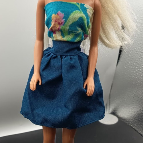 Doll clothes set like new, fashion outfit with skirt, blouse, shoes