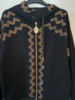 Cardigan jacket with gold rhinestones like new, size M-L