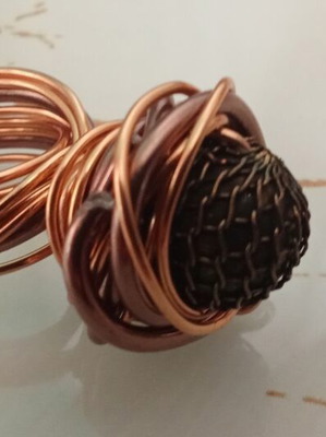Wire Wrap ring with copper wire, like new