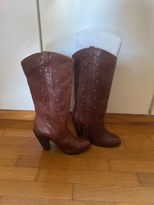 Jessica Simpson leather boots brown size 38 new