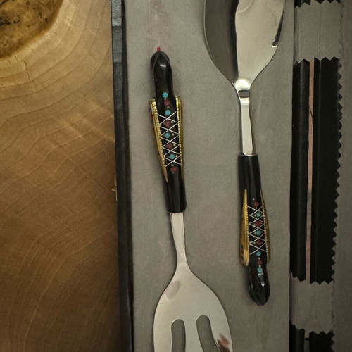 Serving cutlery set like new, vintage