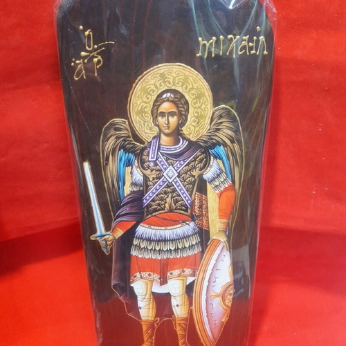 Saint Michael wooden icon new 15x35 cm
