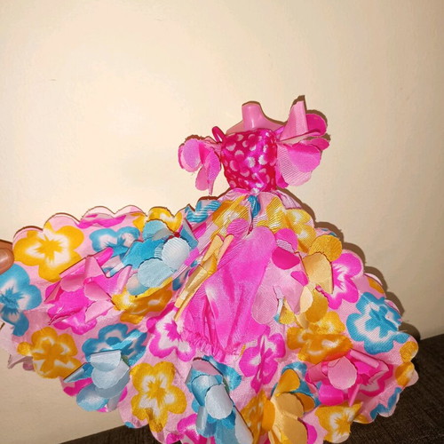 Barbie Blossom Beauty vintage dress used with floral pattern