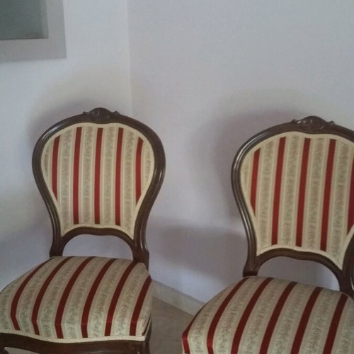 Antique dining set handmade with extension and four chairs like new