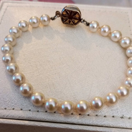 Majorica pearl bracelet 925 silver clasp used