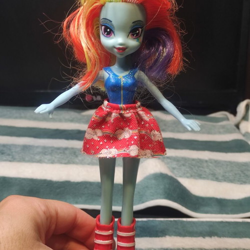 My Little Pony Equestria Girls Rainbow Dash doll used, hair cut
