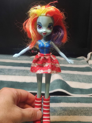 My Little Pony Equestria Girls Rainbow Dash doll used, hair cut