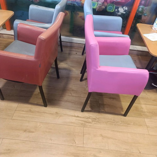 Chairs various designs and colors like new, pack of 16