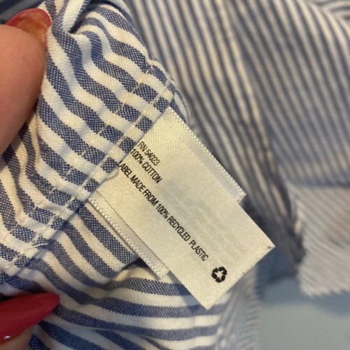 Gap men's stripy shirt used, size large, 100% cotton
