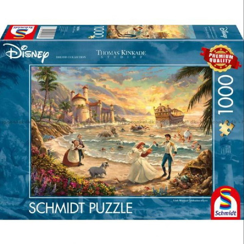 Schmidt Thomas Kinkade Disney The Little Mermaid Celebration of Love Puzzle 1000 pieces new