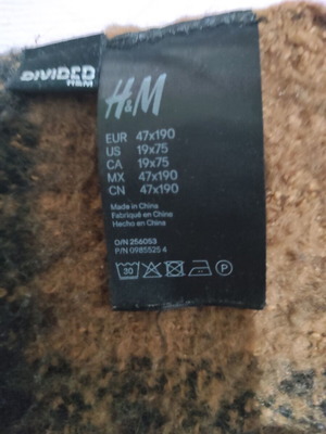 Κασκόλ H&M Divider, μαύρο και καφέ