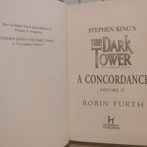 Stephen King's The Dark Tower A Concordance Volume II used hardcover book