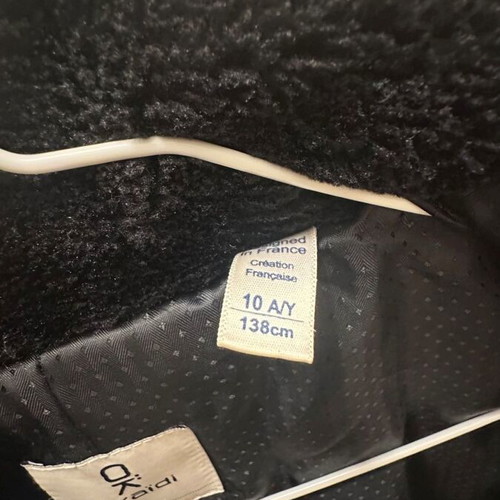 Okaidi children's winter coat dark blue like new, age 10