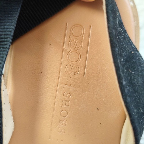 Asos flat black lace-up sandals with ribbon, like new, size 38