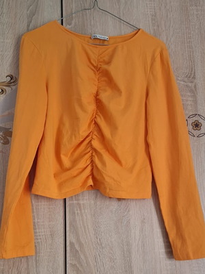 Zara women's blouse orange like new, size L