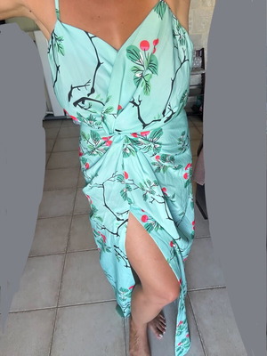 Karavan Dress Kenta like new, turquoise and red, medium size