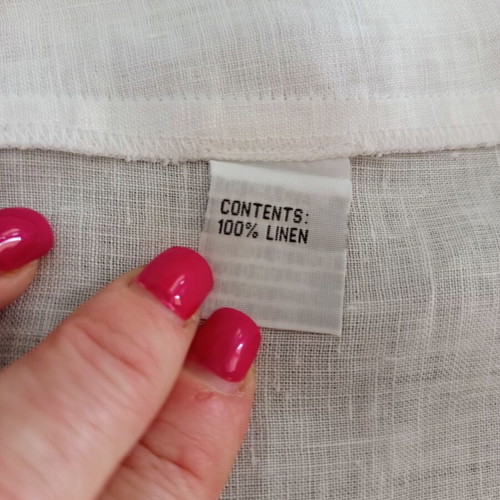 Raxevsky White Linen Shirt Tunic Size M Like New