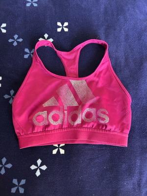 Adidas sports bra like new, size L, red pink