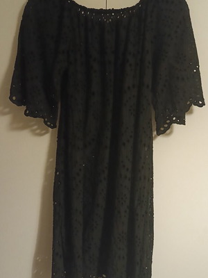 Women's mini dress black lace size XL new