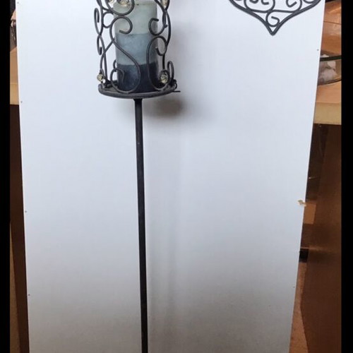 Metal lanterns set with glass for large candles like new