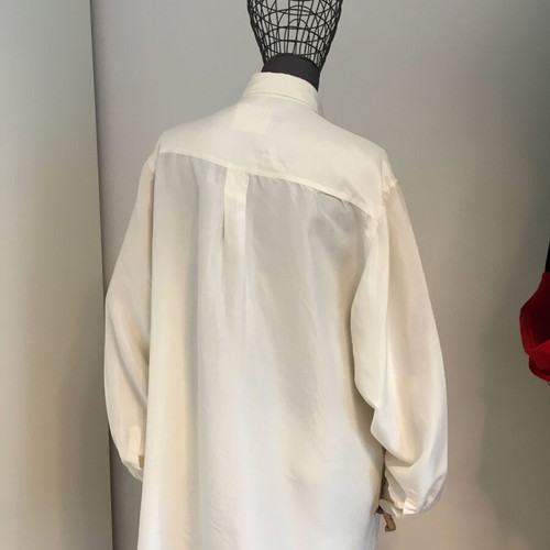 Avanti 100% silk shirt XL, white-ecru