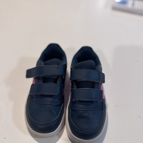 Adidas kids' sneakers size 23, like new, blue and pink