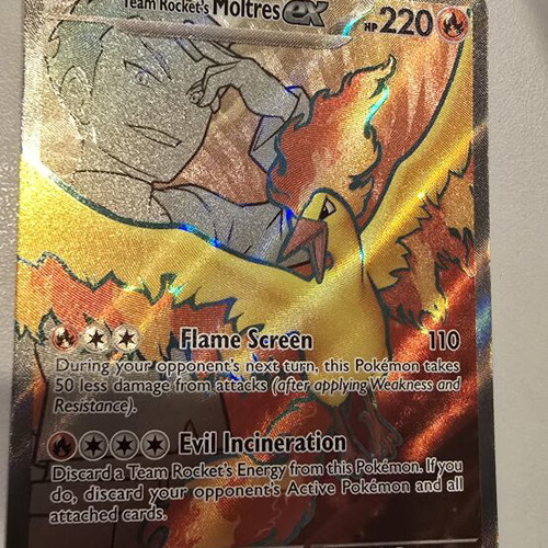 Team Rocket's Moltres ex Pokémon card like new