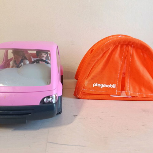 Playmobil vehicle used with 2 figures