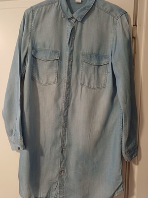 H&M Long Denim Shirt like new, size XL, blue