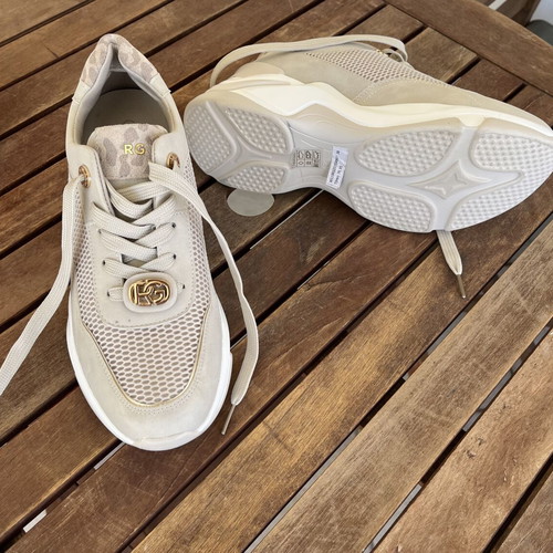 Sneakers Wedges Renato Garini new, off white beige leopard, size 38