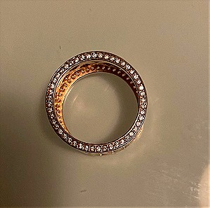 Δαχτυλιδι ασημένιο 925 επιχρυσωμένο ροζ χρυσό