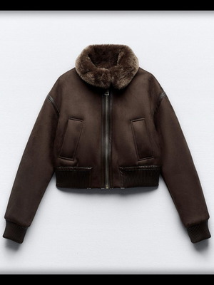Μπουφάν Jacket με γούνα Zara