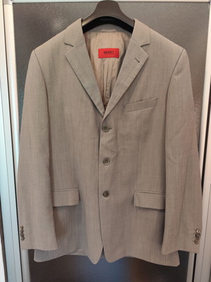 Hugo Boss Men's Suit 2-Piece Size 50 Grey Virgin Wool Like New