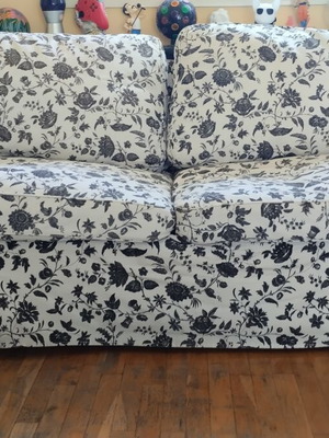 Ikea sofa bed used, rare color, double bed, washable covers