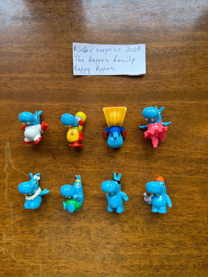 Kinder Surprise The Happos Family 2017 figures used, pack of 8