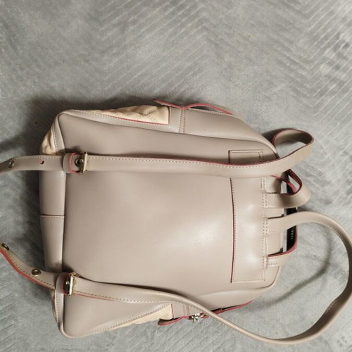 FRNC backpack bag like new, beige with red details