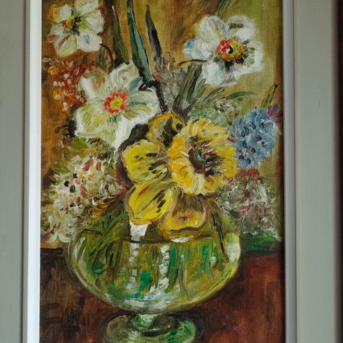 Oil painting new oil on canvas with wooden frame 46x35 cm