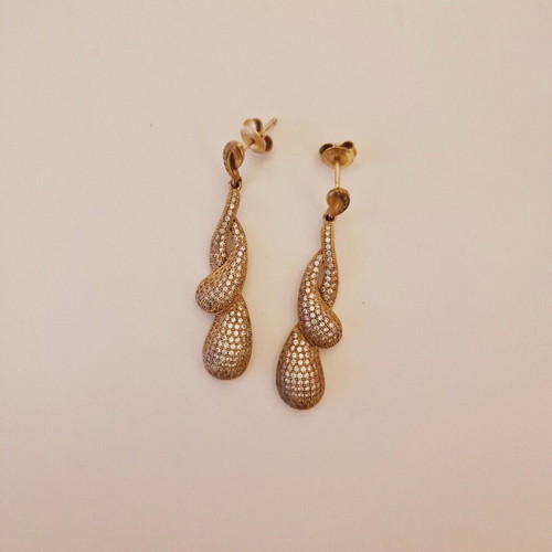 925 Silver Gold Plated Earrings like new