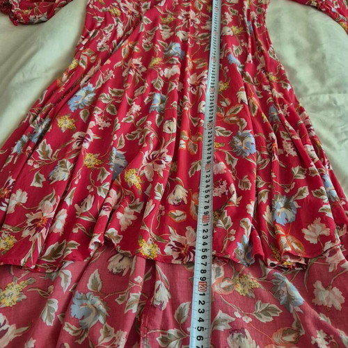 Long floral asymmetric dress, XXL
