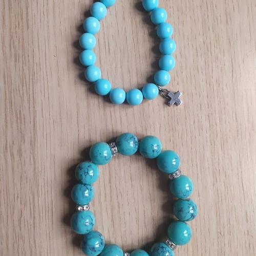 Turquoise summer bracelets, pack of 2