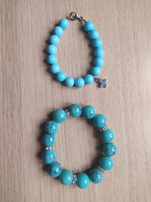 Turquoise summer bracelets, pack of 2
