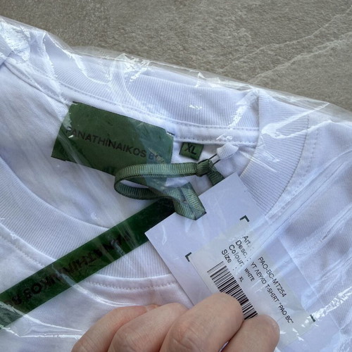 Panathinaikos BC Official T-Shirt white XL new, authentic merchandise