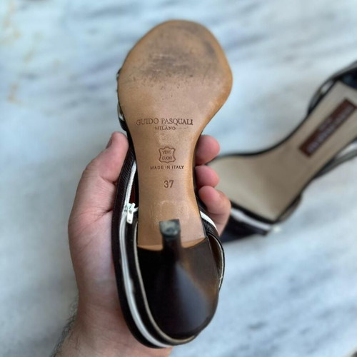 Guido Pasquali Milano sandals like new, beige and brown, size 37.5