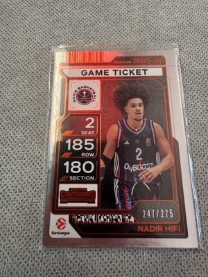 Panini EuroLeague Contenders 2025-2026 Nadir Hifi Game Ticket new